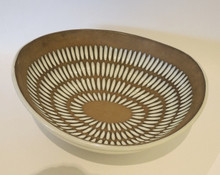 Swedish Mid Century Modern Art Pottery Upsala Ekerby 'Negro' Bowl