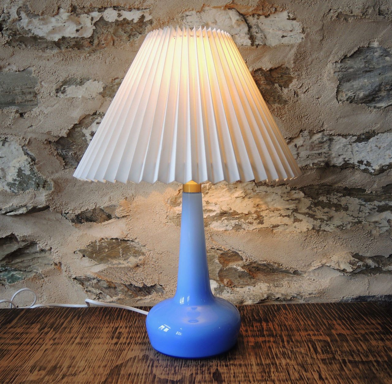 Vintage Danish Le Klint 311 Pale Blue Table Lamp In Stock at Emprades