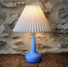 Vintage Le Klint 311 Table Lamp in Pale Blue with Danish pleated shade 
