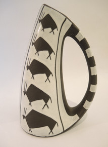 Vintage Danish Michael Andersen & Sons Art Pottery Negro Tribal Vase Bornholm Denmark