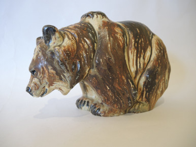 Vintage Danish Art Pottery Arne Ingdam Own Studio Unika Great Bear  Figure