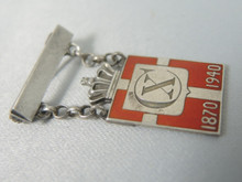 1870-1940 Georg Jensen Sterling Silver King Christian X Kingmark Suspended Pin Arno Malinowsky