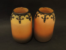 Art Deco Vintage Danish Art Pottery Ipsens Pair of Vases