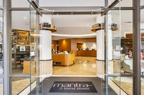 Mantra 2 Bond Street Sydney Entrance 	Photo: Mantra Group