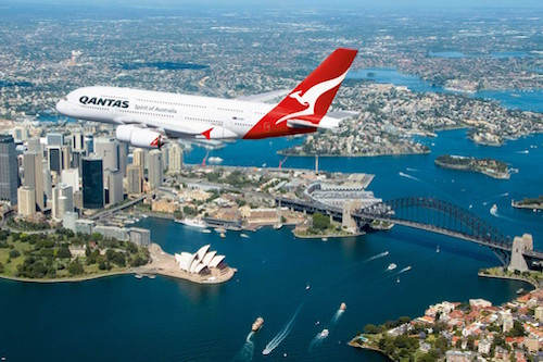 Qantas A380 Over Sydney