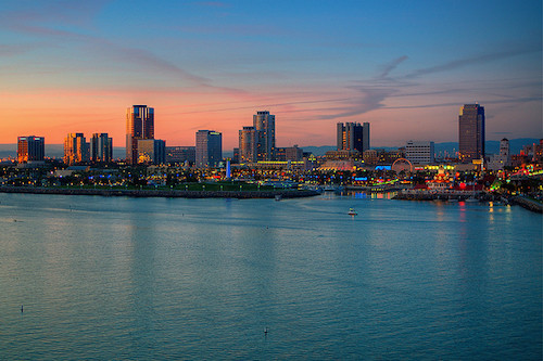Long Beach At Sunset