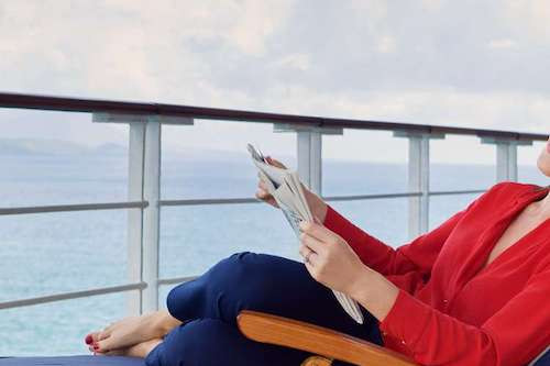 Relaxing On Deck Cunard