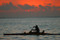Outrigger Canoe at Sunset