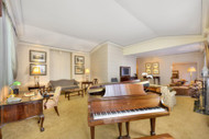Sir Stamford's Presidential Suite Lounge Area & Grand Piano