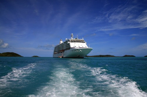Regent's Voyager At Anchor Off Thursday Island