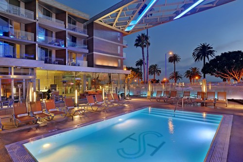 Pool Deck at Shore Hotel, Los Angeles