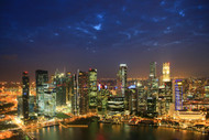 Singapore Skyline From Marina Bay Sands Hotel