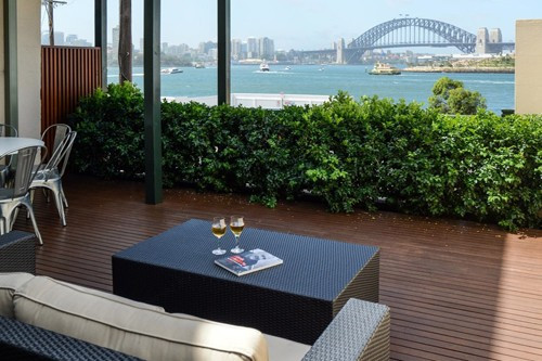 Balmain Wharf Apartments With Stunning Views of Sydney Harbour Bridge 	Photo: Ben Hall and Balmain Wharf Apartments