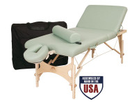 Oakworks Alliance Wooden Massage Table Essential Package- with carry case, bolster,