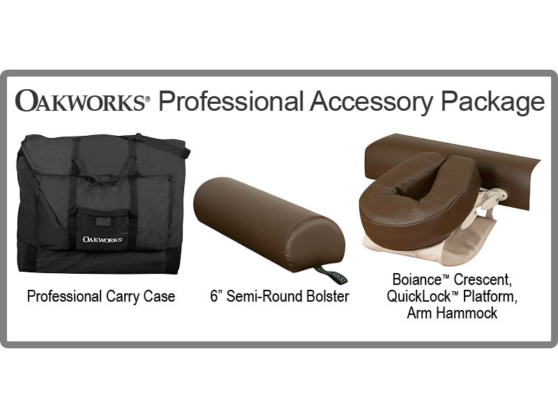 Oakworks Wellspring Professional Package with Carry Case, Face Rest Platform, Face Rest Crescent, Bolster and Arm Hammock