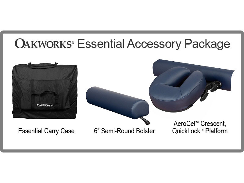 Oakworks Wellspring Essential Package with Carry Case, Face Rest Platform, Face Rest Crescent and Bolster