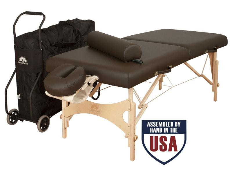 Oakworks Nova Traveler Package - with Carry case, Face Rest Cradle, Face Rest Cushion, Arm Hammock, Table Cart and Bolster