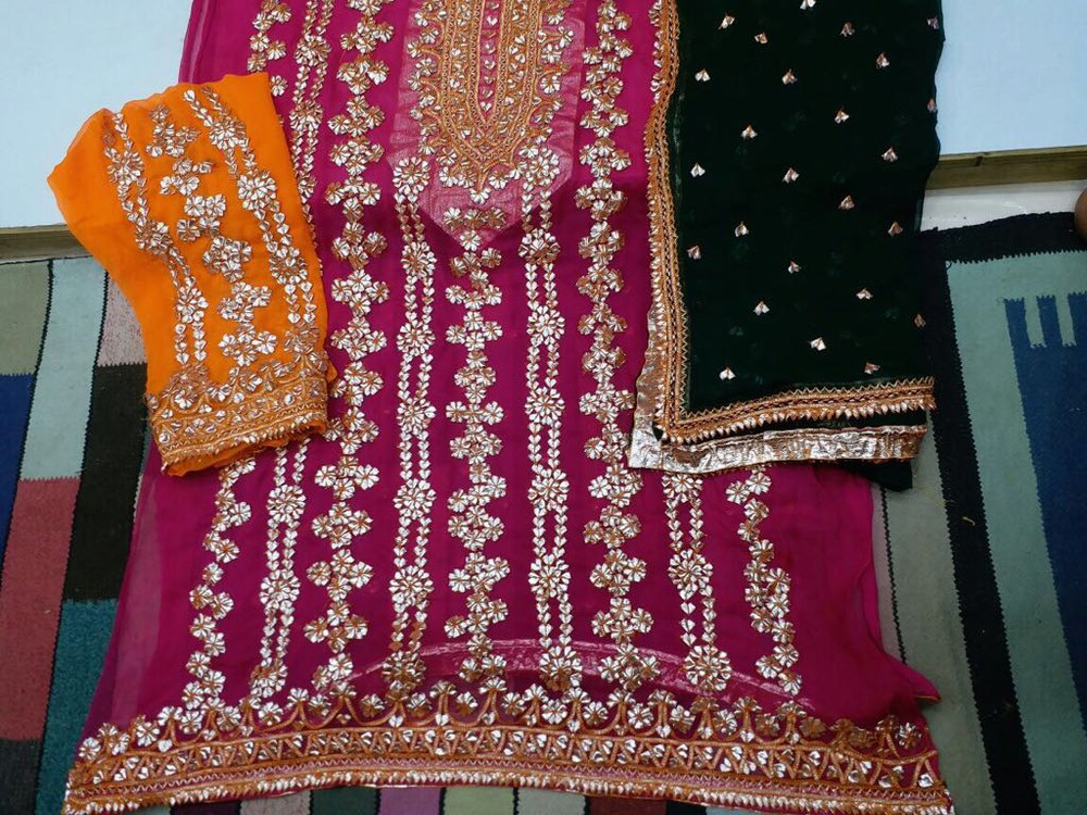 gota embroidery dresses