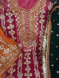 buy Gota Chiffon Party Wear Suits