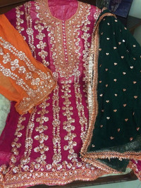  Gota embroidery Chiffon Party Wear Suits