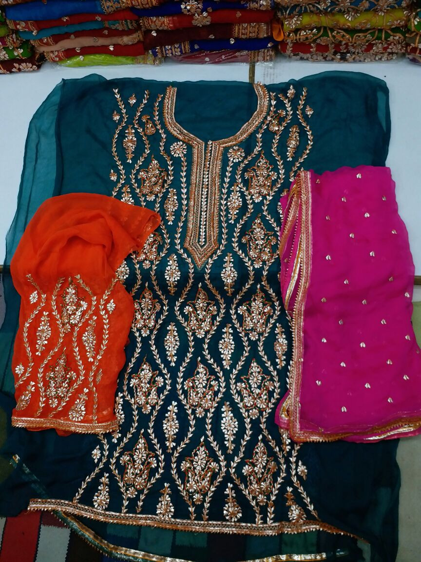 gota embroidery dresses