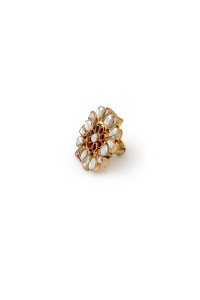 Jewelry Ring Kundan White