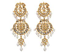 Golden Kundan Chandbali