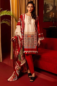 Branded Gul Ahmed Red Lawn Collection USA 01
