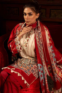 Branded Gul Ahmed Red Lawn Collection USA 05