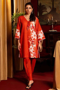 Latest Gul Ahmed Red Lawn Collection UK 01
