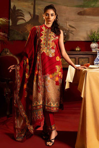 Printed Gul Ahmed Red Lawn Collection Lords 01