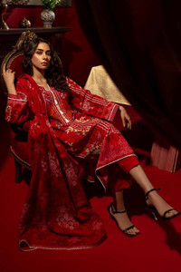 Pakistan Latest Gul Ahmed Red Lawn Collection Pakistan 04