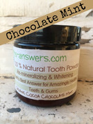 3 oz Organic Cocoa Chocolate Mint Tooth Powder 
