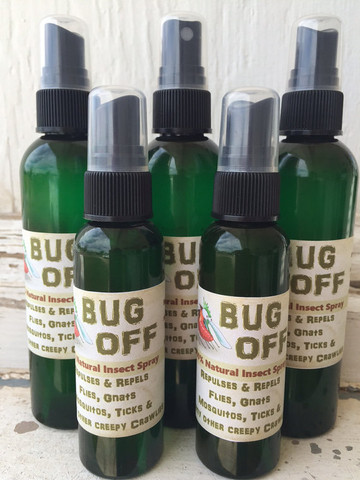Bug Off Natural Repellent in 2 oz or 4 oz sizes