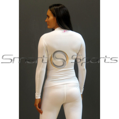Take 5 Womens Thermals Compression Long Sleeve Winter Top White