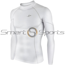 Take 5 Cheap Mens Long Sleeve Compression Top Panel White