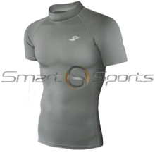 Take 5 Cheap Mens Short Sleeve Compression Top Grey