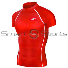 Take 5 Cheap Mens Short Sleeve Compression Top Red