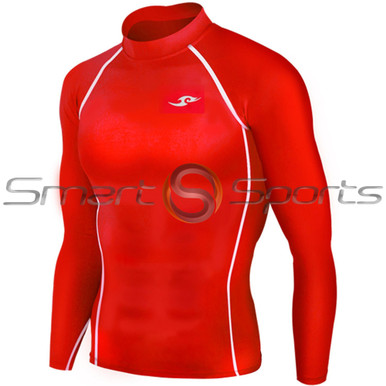 Take 5 Cheap Mens Long Sleeve Compression Top Red
