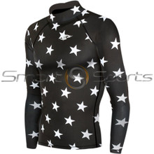 Take 5 Inexpensive Mens Long Sleeve Compression Top Black Star