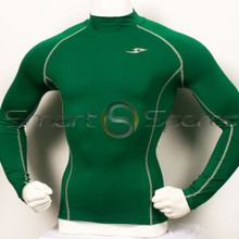 Mens Compression Top Long Sleeve Green Take 5 
