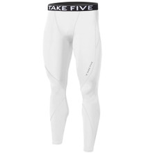 New Mens Compression Pants Base Layer Tights White Take 5