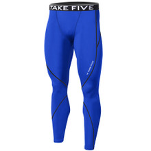 New Mens Compression Pants Base Layer Tights Blue Take 5