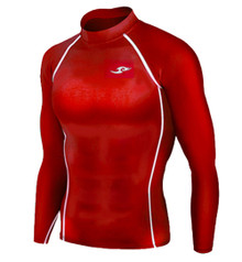 Kids Long Sleeve Compression Top Maroon Take 5 