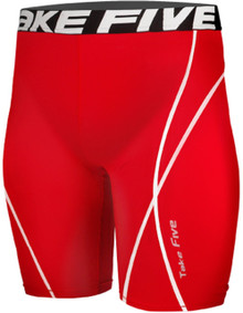 Mens Compression Shorts Base Layer Tights Red Take 5 