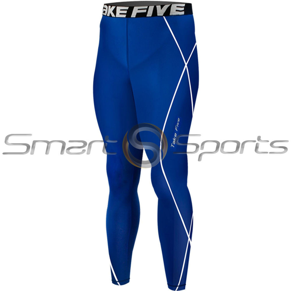compression pants blue