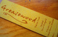 Laser engraved imitation leather label in curry yellow color