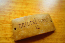 Natural coconut shell laser engraved