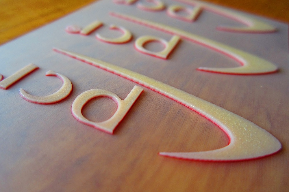 Raised silicone weld transfer