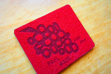 Imitation suede laser etched label